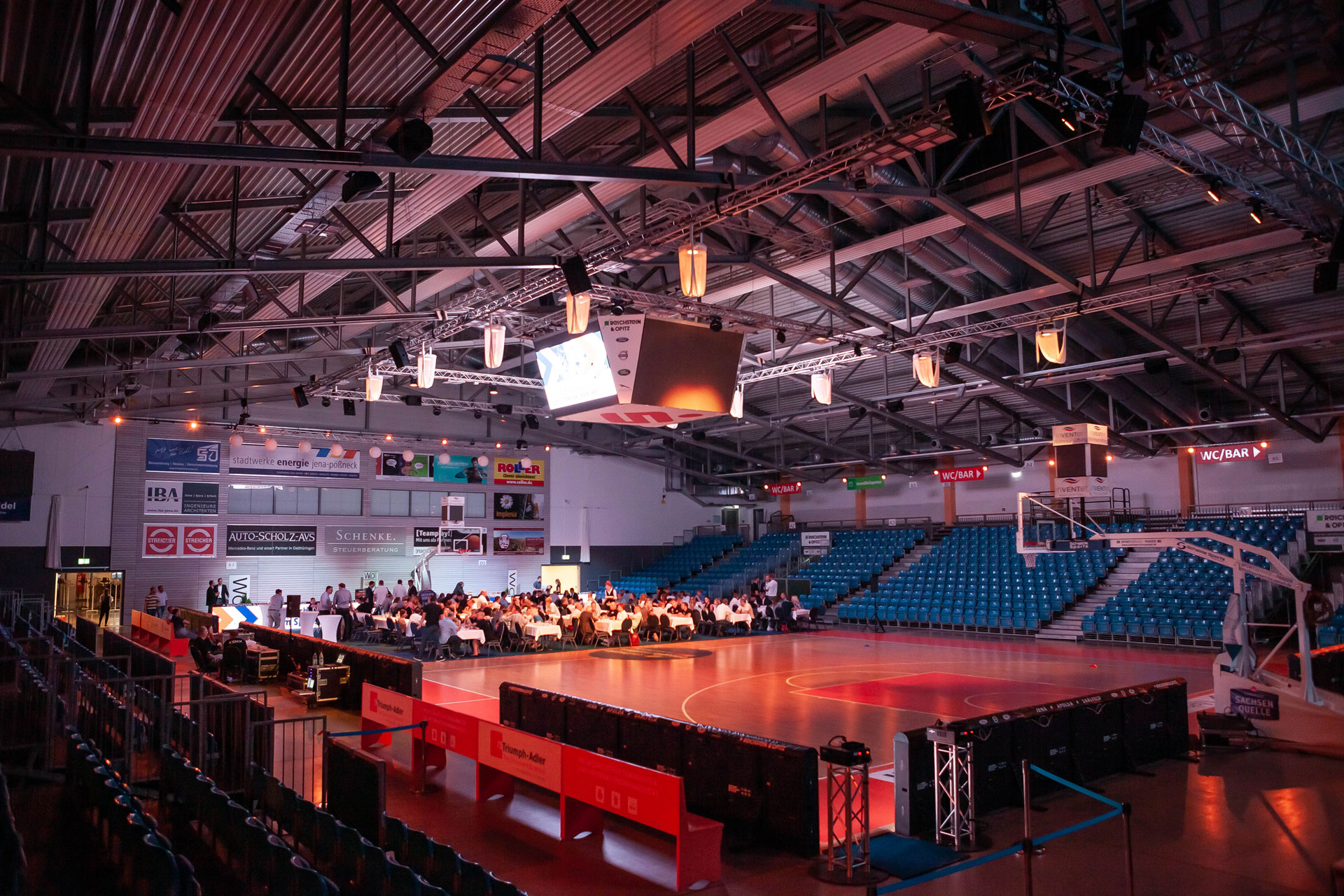 Voice-Acoustic installed in the Sparkassen-Arena Jena