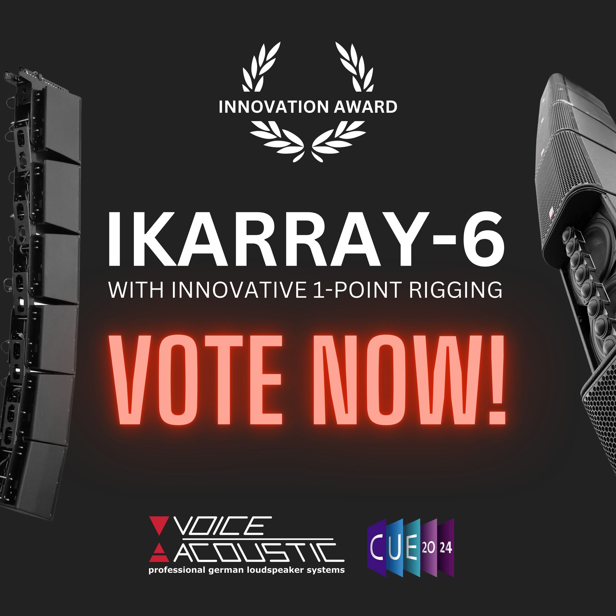 Voice-Acoustic is nominated! - Voice-Acoustic Ikarray-6 has been nominated for the CUE Innovation Audience Award!