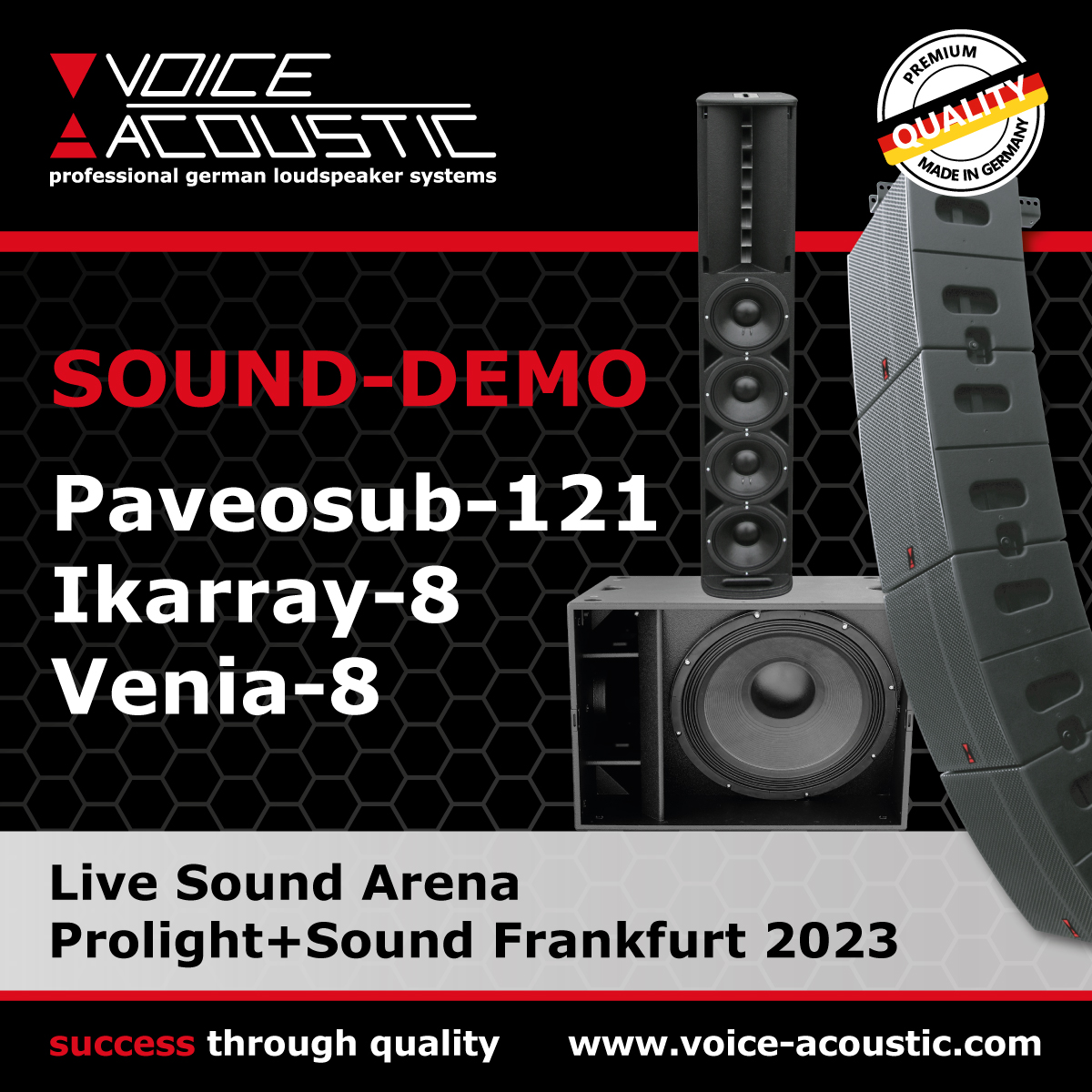 Voice-Acoustic Sound-Demo auf der Prolight + Sound 2023
