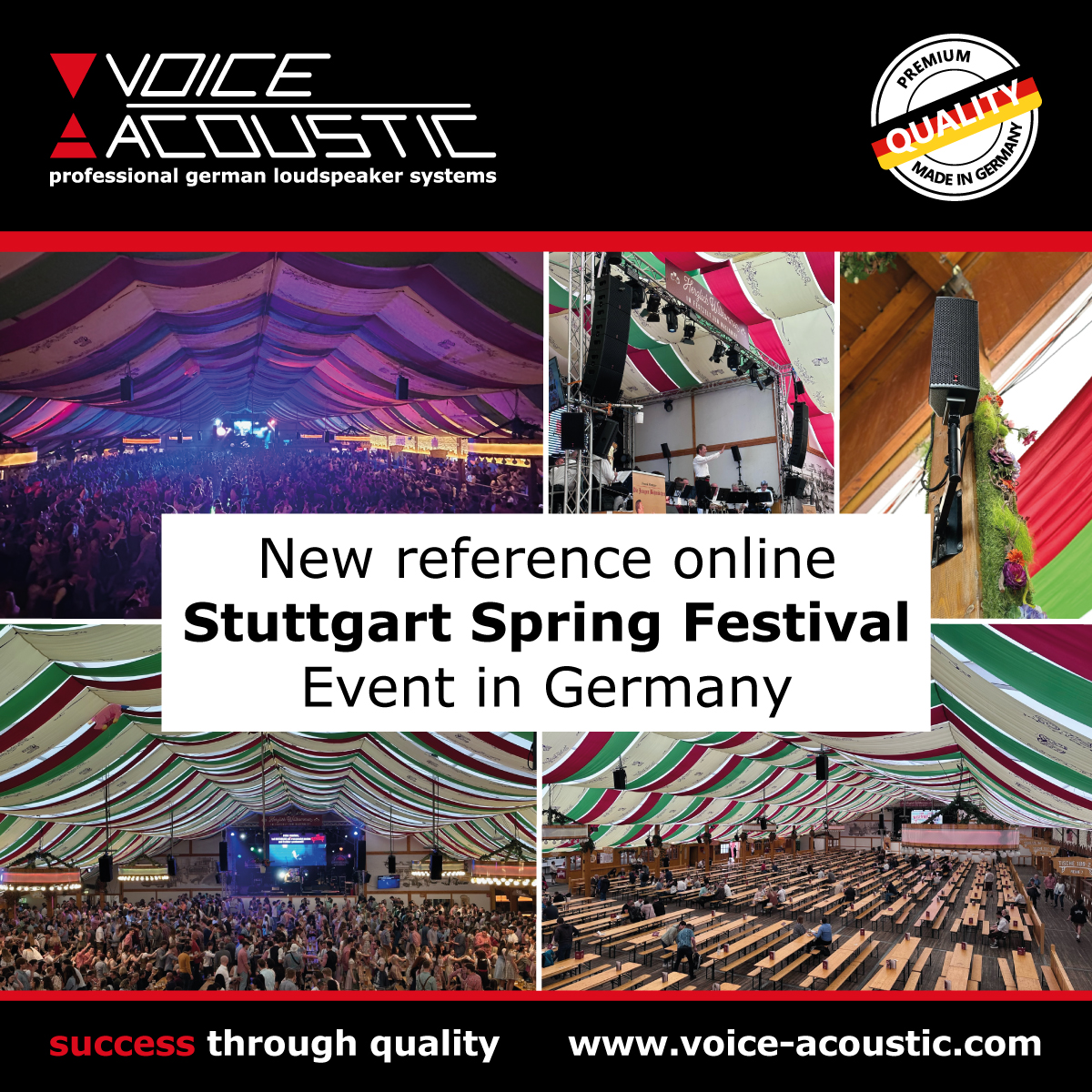 Voice-Acoustic loudspeakers at the Stuttgart Spring Festival