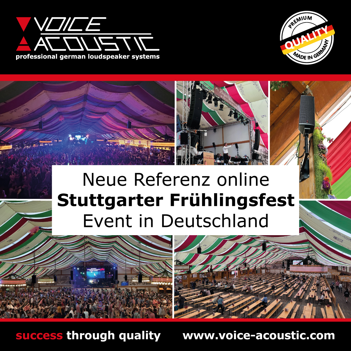 Voice-Acoustic Lautsprecher auf dem Stuttgarter Frühlingsfest